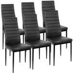 Firnose lot de 6 chaise de salle � manger 42 x 48 x 98 cm - style moderne en simili cuir et pieds en ...