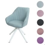 Chaise de salle  manger - hwc - k27 - pivotante - tissu / textile - menthe - vert