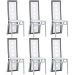 Chaises de salle à manger - jeobest - nordic - simili cuir blanc - lot de 6 Chaises de salle à manger - jeobest - nordic - simili cuir blanc - lot de 6