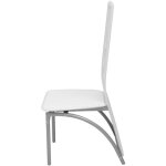 Chaises de salle � manger - kai - lot de 4 - blanc - simili - design contemporain