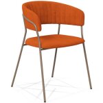 Chaise de salle à manger - tapissée en velours - lona orange rougeâtre Chaise de salle à manger - tapissée en velours - lona orange rougeâtre
