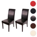 Chaise de salle à manger - m37 - cuir noir - pieds blancs - lot de 2 - avec accoudoirs Chaise de salle à manger - m37 - cuir noir - pieds blancs - lot de 2 - avec accoudoirs