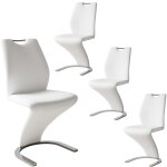 Chaise de salle � manger mermaid home chaises de bureau scandinaves pour adultes (4 chaises blanches) ...