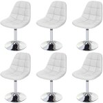 Chaises de salle  manger en simili - cuir blanc - cds04625 - lot de 6 - pliant - contemporain - design ...