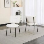 Dyhome ensemble de 2 chaises de salle à manger en cuir pieds en métal chaises de salle à manger sans ... Dyhome ensemble de 2 chaises de salle à manger en cuir pieds en métal chaises de salle à manger sans ...