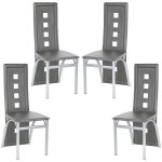 Chaises de salle  manger - style contemporain - lot de 4 - structure en mtal