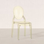 Chaise de salle  manger transparente - style victoria ghost ambre