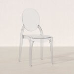 Chaise de salle  manger transparente - style victoria ghost transparent