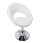 Chaise de s�jour palerme - blanc - simili - cuir - design moderne