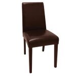 Chaises en simili cuir marron foncé bolero - lot de 2 - contemporain - design - bois massif Chaises en simili cuir marron foncé bolero - lot de 2 - contemporain - design - bois massif