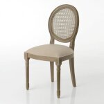 Chaise mdaillon taupe - amadeus