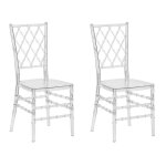 Lot de 2 chaises transparentes clarion