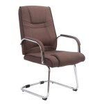 Chaise visiteur attila tissu - marron - avec accoudoirs - intérieur - montage à monter soi - même Chaise visiteur attila tissu - marron - avec accoudoirs - intérieur - montage à monter soi - même