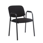 Chaise de visiteur - clp - ken pro - tissu - noir - design contemporain