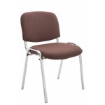 Chaise visiteur ken - clp - support chrom� - tissu - marron