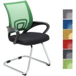 Chaise de visiteurs moderne eureka avec accoudoirs - clp - vert - tissu - mtal