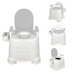 Chaise wc portable ? fianao ? structure pp robuste ? seau avec poign�es ? rangement papier ? stabilit� ...