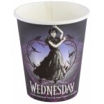 Gobelets en carton 25cl - chaks - lot de 8 - mercredi � - lilas - prune - parme - blanc - enfant