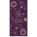 Chaks 13851 chemin de table mystique velours violet impression or 3m Chaks 13851 chemin de table mystique velours violet impression or 3m