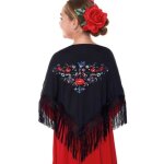 Châle brodé noir enfant - partilandia 2010 s. l. - carnaval flamenco Châle brodé noir enfant - partilandia 2010 s. l. - carnaval flamenco