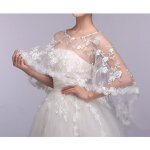 Chle de marie / bolro mariage broderies fleurs pour printemps et t