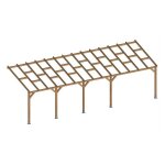 Chalet & jardin pergola bois sans toit 3x86m