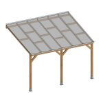 Chalet & jardin pergola bois avec toit 3x37m