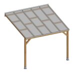 Chalet & jardin pergola bois avec toit 3x3m