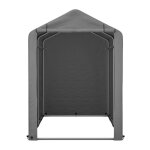 Chalet rangement jardin 187x100x160cm - abri outils garage v�los - r�sistant - gris fonc� - stockage ...