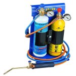 Chalumeau bi gaz pro 110 bar oxygne / propane rducteurs gaz manomtres + 2 pointes oxykit 3300c kemper ...