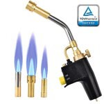 Chalumeau mapp propane multi usage - mapp gas torch - 3 buses / tips - temprature de combustion jusqu ...