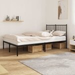 Chambre 120 x 190 cm cadre de lit moderne mtal avec tte de lit noir 120x190 cm303