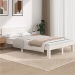 Chambre 120 x 200 cm cadre de lit moderne blanc bois de pin massif 120x200 cm608 Chambre 120 x 200 cm cadre de lit moderne blanc bois de pin massif 120x200 cm608