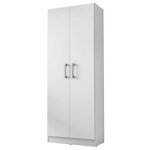 Armoire 2 portes blanche mutifonctions 5 niches l 61 h 160. 6 p 31. 8 cm - l 61 x l 31. 8 x h 160. 6 ... Armoire 2 portes blanche mutifonctions 5 niches l 61 h 160. 6 p 31. 8 cm - l 61 x l 31. 8 x h 160. 6 ...