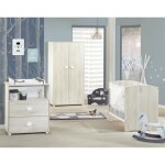 Chambre bb complte - lit 120x60 commode  langer et armoire - baby price - smile - htre cendr