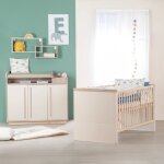 Chambre b�b� duo �volutive roba - elva - lit 70x140 + commode � langer 3 portes - cachemire - effet noyer ...