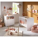 Chambre b�b� duo: lit 120x60 et commode � langer 2 portes - first