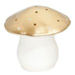 Champignon - lampe � poser / veilleuse led grand champignon or h30cm