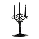Chandelier 3 branches métal 22x8. 5x50. 5cm noir Chandelier 3 branches métal 22x8. 5x50. 5cm noir