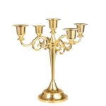 Chandelier 5 bras en m�tal bougeoir bougeoir b�ton 5 branches de style europ�en cand�labre de mariage ...