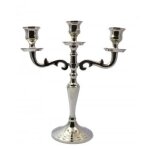 Chandelier - argenté - 3 branches - laiton Chandelier - argenté - 3 branches - laiton