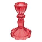 Chandelier verre accolades 7x11cm rouge