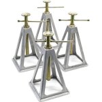 Wiltec lot de 4 chandelles de stabilisation ? en aluminium et acier ? charge 900 kg / pi�ce ? hauteur ...