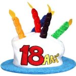 Chapeau anniversaire 18 ans - multicolore - blanc - adulte - mixte