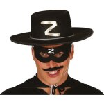 Chapeau de bandit fiestas guirca - licence zorro - noir - 100% feutre - taille unique