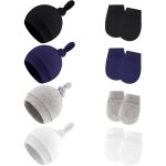 Chapeau b�b� - non sp�cifi� - ensemble mitaines et bonnet - coton doux - 0 - 3 mois - mixte