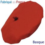 Chapeau beret basque rouge pour d�guisement ou d�fil� de conscrits - adulte - blanc - ext�rieur