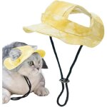 Chapeau bob pour chat - chapeau de soleil pour petits chiens - jaune - animal: chat