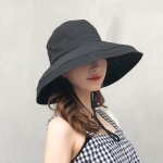 Chapeau bob femme anti - uv pour camping et voyage - noir Chapeau bob femme anti - uv pour camping et voyage - noir