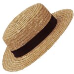 Chapeau canotier - guinguette chevalier jazzman - paille - taille 57
